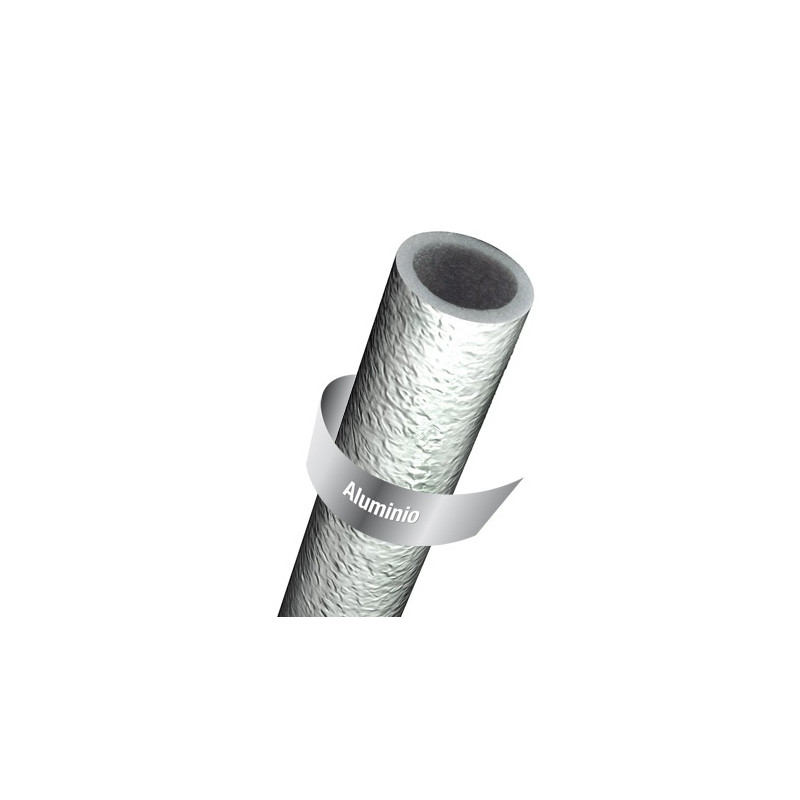 Cobertor aluminio para caño termofusion 1 1/4" x 2 mts