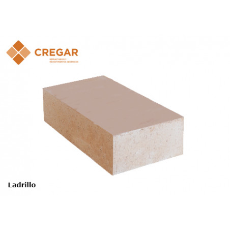 Ladrillo refractario 229 x 114 x 60mm liso Cregar