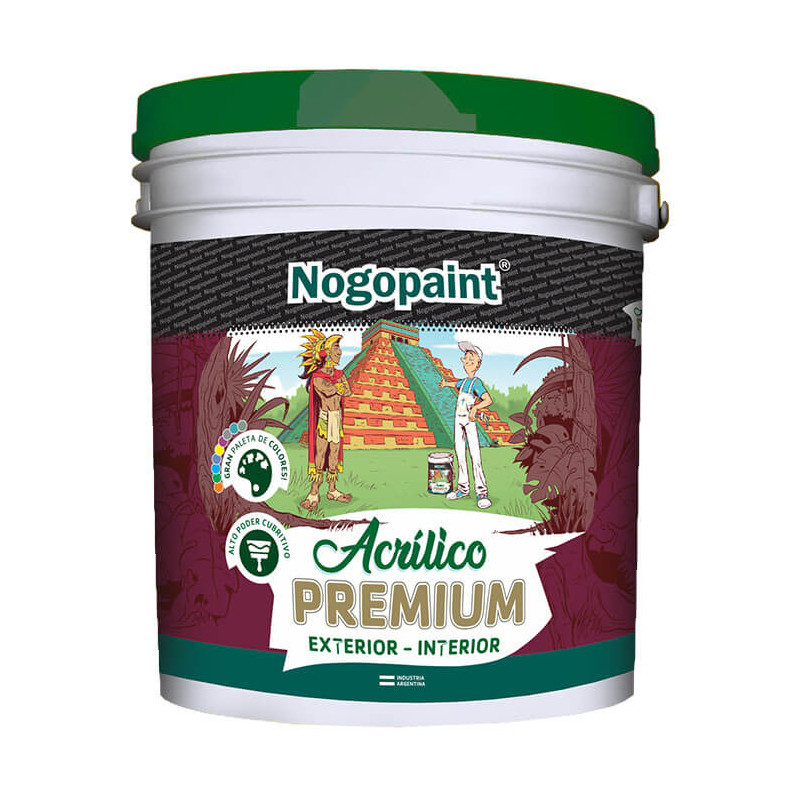 Latex acrilico Premium 1 lt negro Nogopaint
