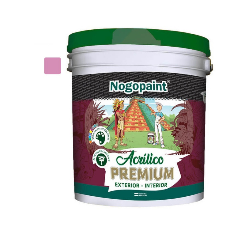 Latex acrilico Premium 1 lt rosa perlado Nogopaint