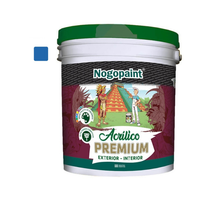 latex acrilico Premium 4 lts azul traful Nogopaint