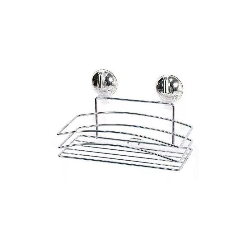 repisa rack simple cromado con sopapa