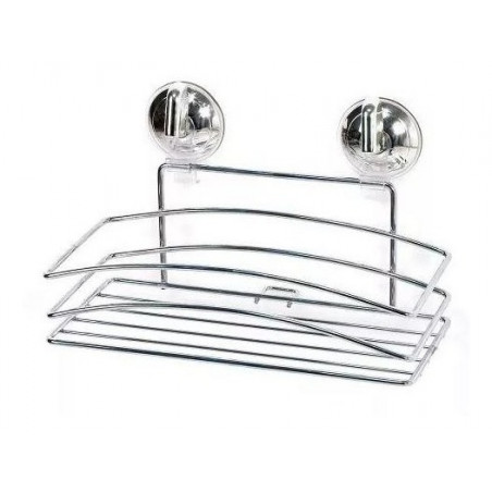 repisa rack simple cromado con sopapa