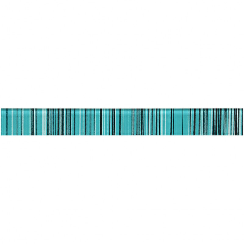 Listel Selecto turquesa 3.3 x 29.7cm Krystales