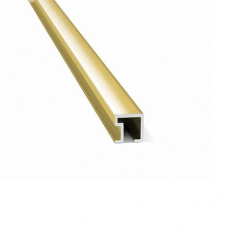 Listello cuadrado 9 x 9mm aluminio oro brillante Atrim