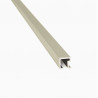 Listello cuadrado 9 x 9mm aluminio peltre Atrim
