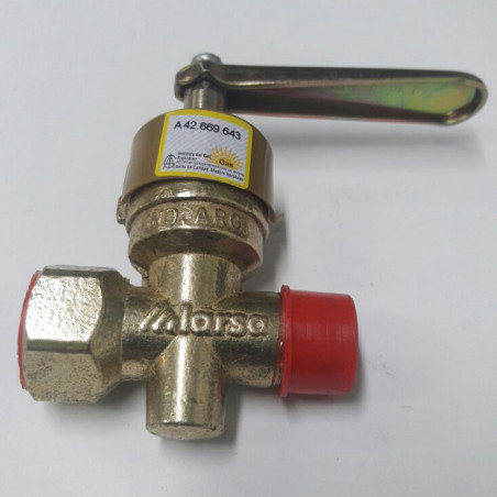 Llave para gas bronce macho hembra 1"