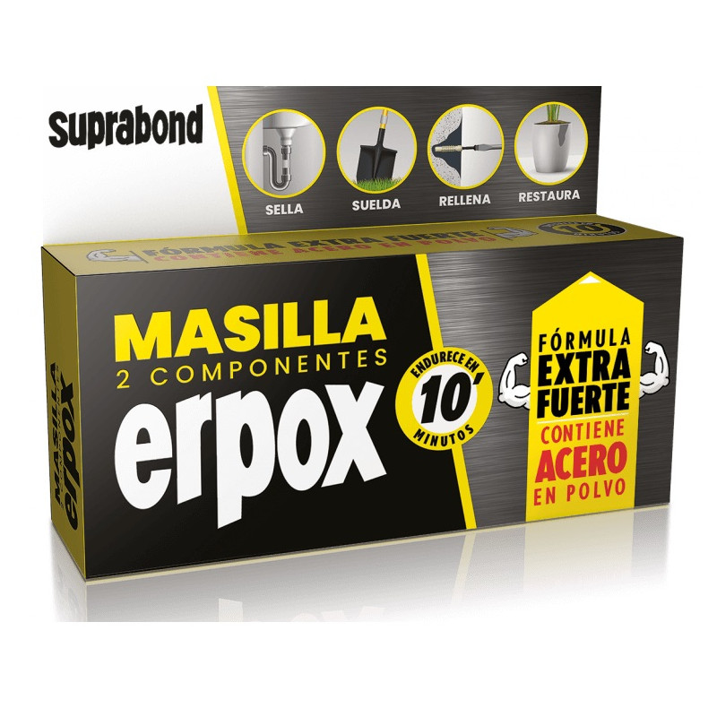 masilla bicomponente Erpox 10 minutos 100grs Suprabond