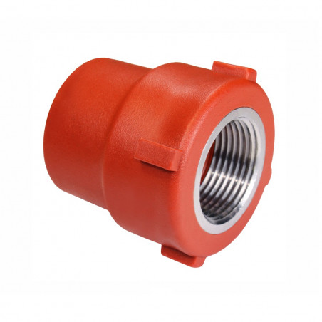 cupla con inserto metalico hembra 1/2" polipropileno Polimex