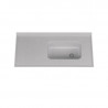 Mesada MS 120 x 60 cm con bacha integral der y zocalo gris