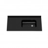 Mesada MS 120 x 60 cm con bacha integral der y zocalo negra