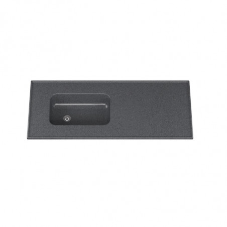 mesada MS 140 x 60cm con bacha integral sin zocalo gris osc