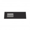 Mesada MS 160 x 60 cm bacha acero inox sin zocalo negro