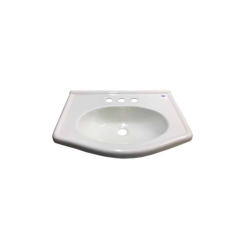 Mesada vanitory MS 50 cm 3 agujeros blanca