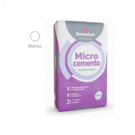 Microcemento blanco 20kg Sinteplast
