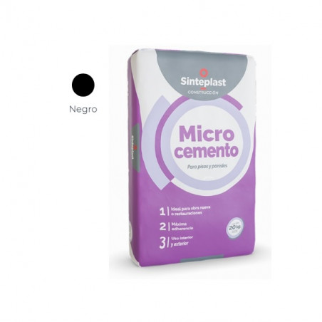 Microcemento negro 20kg Sinteplast