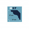 Moldura poliestireno M37 37 x 37 mm tira 2 mts