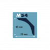 Moldura poliestireno M54 53 x 53 mm tira 2 mts