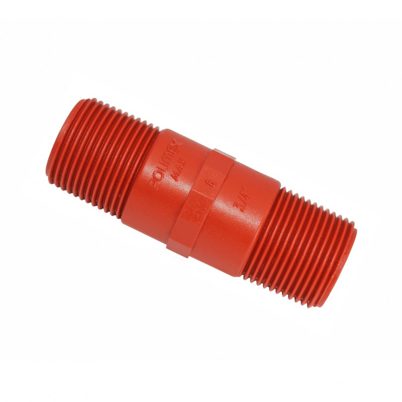 Niple M 8cm x 3/4" polipropileno Polimex
