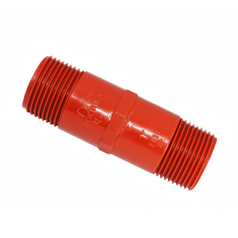 Niple M 10cm x 1 1/2" polipropileno Polimex