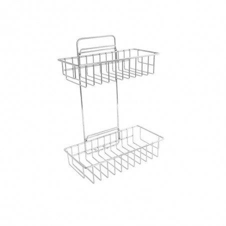 Organizador Rectangular 2 estantes acero cromado D'Accord
