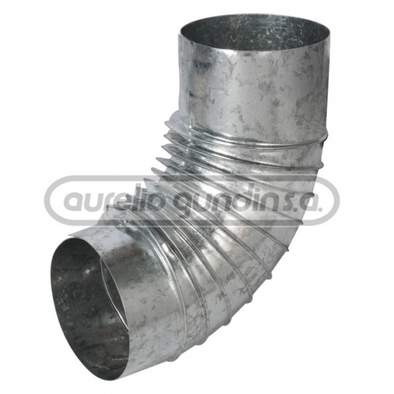 curva corrugada 90º 3" chapa galvanizada