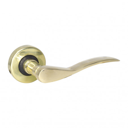 Picaporte Helice doble balancin bronce satinado platil