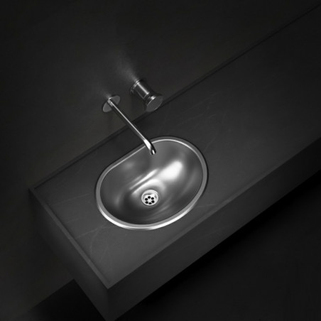 Pileta vanitory OV370L acero inox 304 Johnson Acero