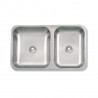 Pileta doble acero 430 105E 64 x 37 x 15cm