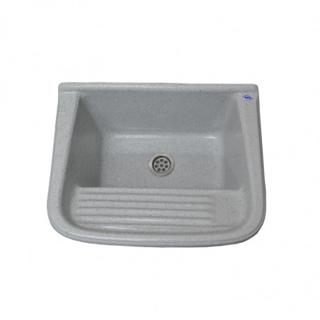 Pileta de lavadero MS 50 cm con fregadero gris