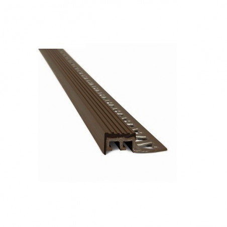 Protector de escalon PVC 10 x 18mm marron Atrim