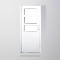 Puerta tubular 1/2 vidrio...