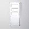 Puerta tubular 1/2 vidrio entero 80 derecha aluminio blanco