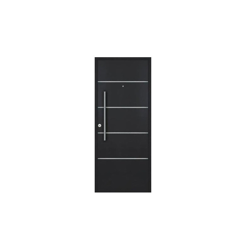 Puerta Futura 80 cm grafito derecha Pavir