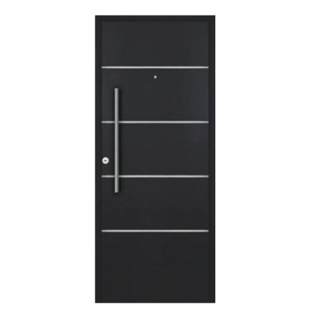 Puerta Futura 80 cm grafito derecha Pavir