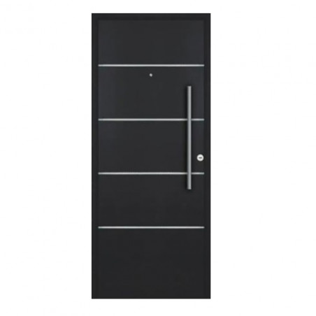 Puerta Futura 80 cm grafito izquierda Pavir