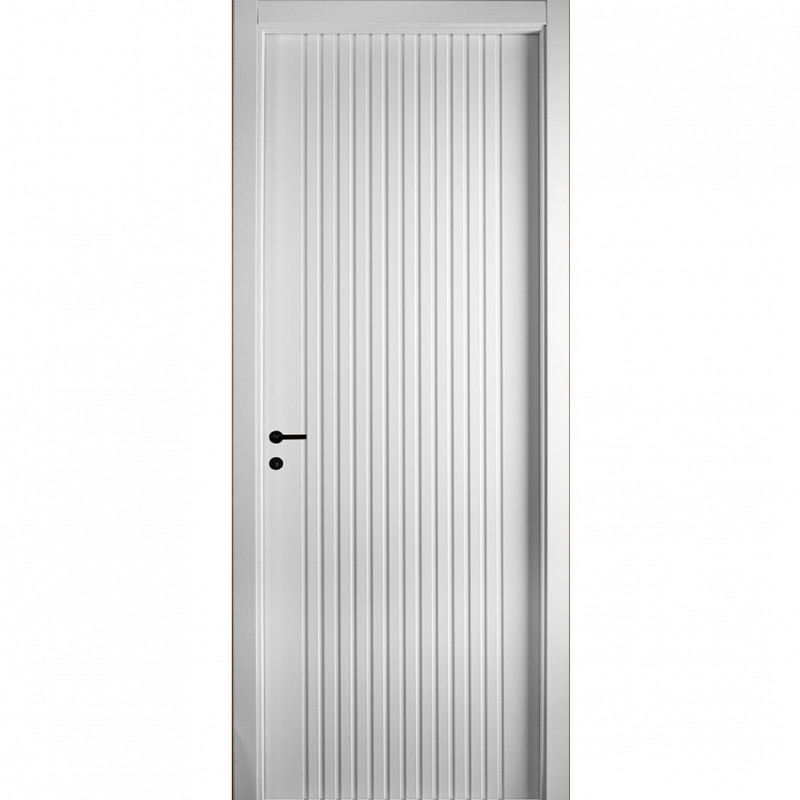 Puerta Gema R blanca marco madera 80/15 I Oblak