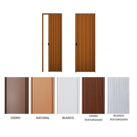 Puerta plegadiza PVC natural 82 x 210 cm Claraluz