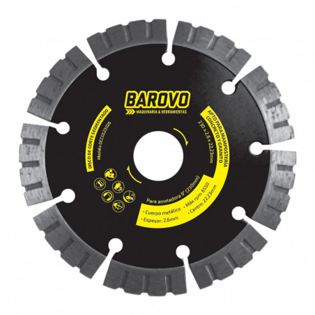 Disco diamantado segmentado 230mm Barovo