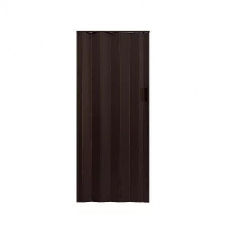 Puerta plegadiza PVC ciega wengue 80 x 200 cm.