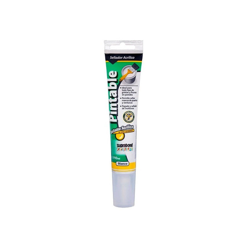 Sellador acrilico pintable 110cc blanco Suprabond