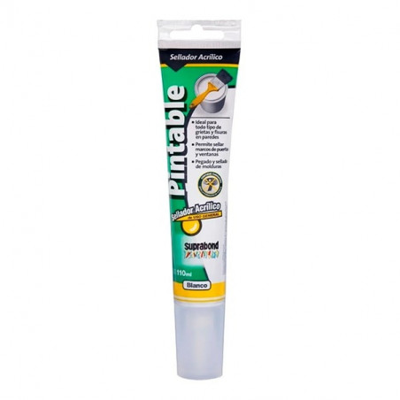 Sellador acrilico pintable 110cc blanco Suprabond