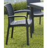 Silla plastica Guinea Rattan color grafito Voss2000