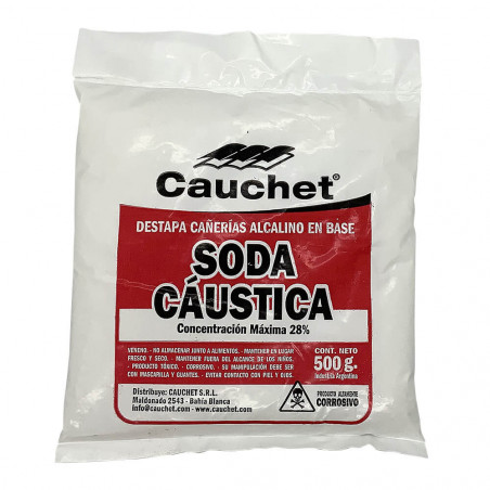 Soda caustica en perlas 500 grs Cauchet