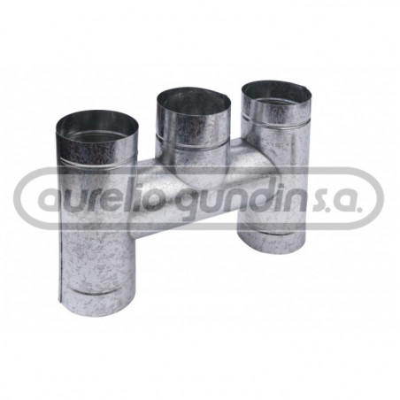 sombrerete ventilacion tipo H 4" chapa galvanizada