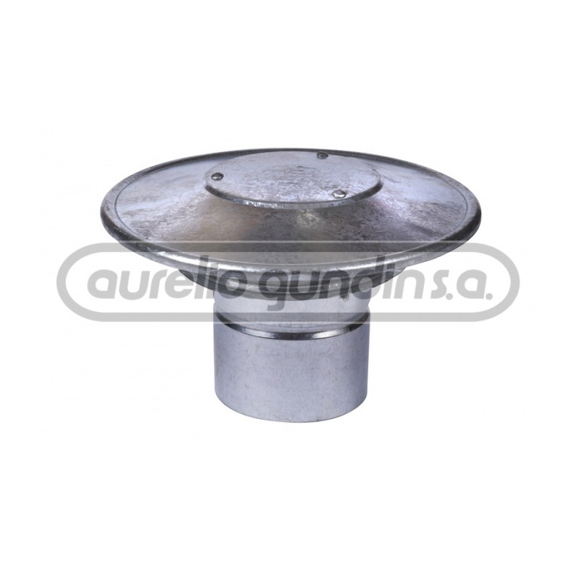 Sombrerete ventilacion 2 aros 4" chapa galvanizada