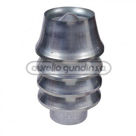 Sombrerete ventilacion tipo pino 4" chapa galvanizada