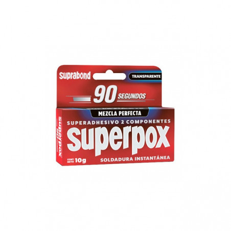 adhesivo Superpox 90 segundos transparente 10 grs Suprabond