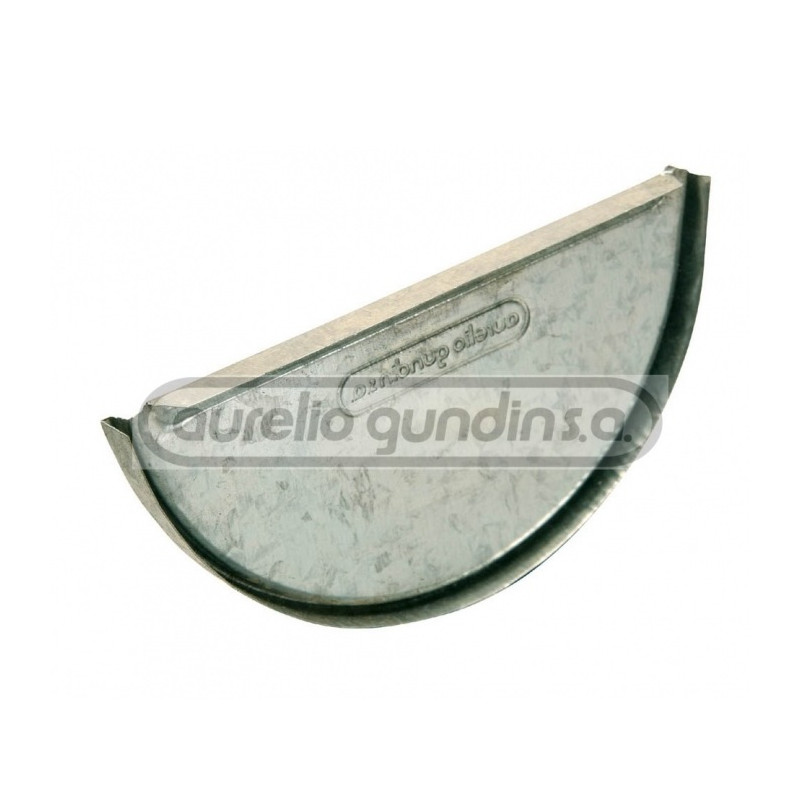 Tapa chapa galvanizada para canaleta media caña