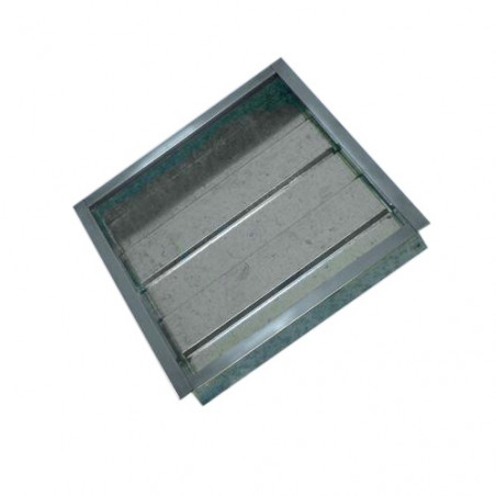 Tapa camara chapa galv con filete inoxidable 40 x 40 cm